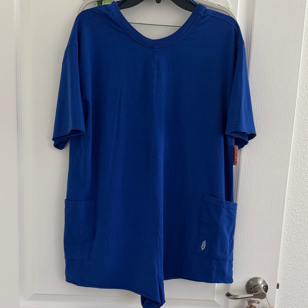 FP Movement by Free People Hot Shot Tee Romper Electric Shock